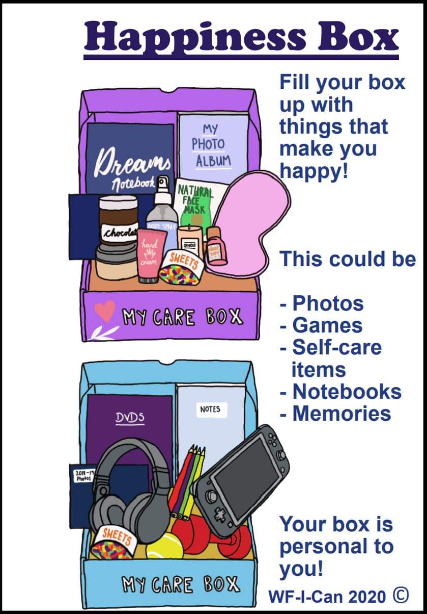 self-help cards- happiness box
