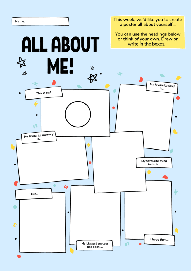 all about me weekly challenge