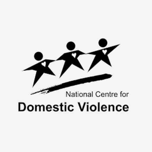 Black National Centre for Domestic Violence logo on light grey background