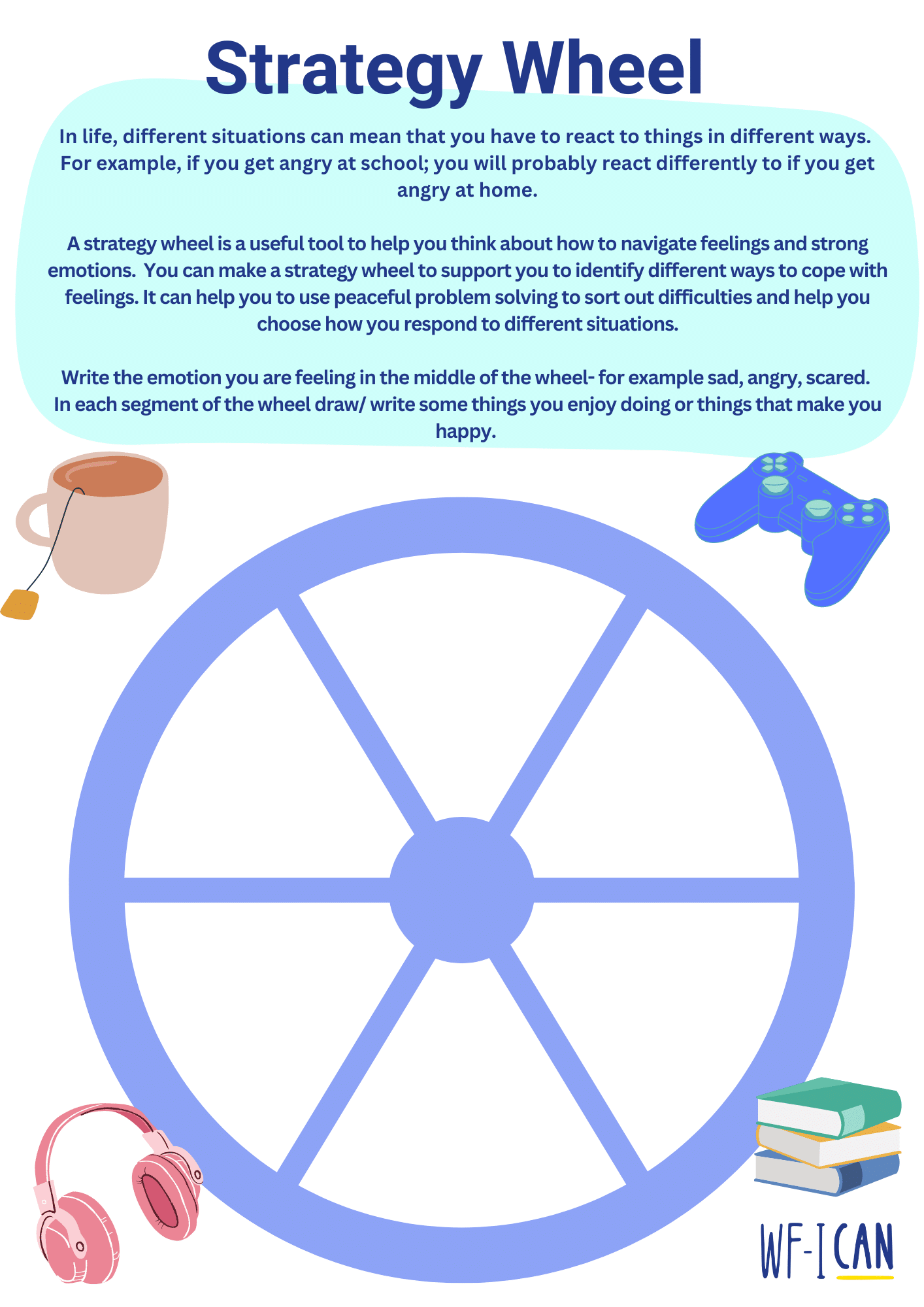 Strategy Wheel Model Strategies to Help Your Mood - WF I CAN