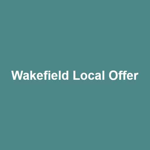white text states "Wakefield Local Offer" against teal background