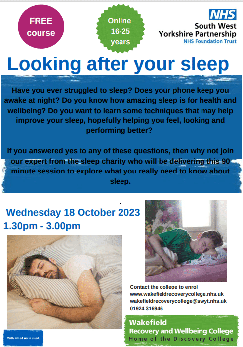 looking after sleep recovery college