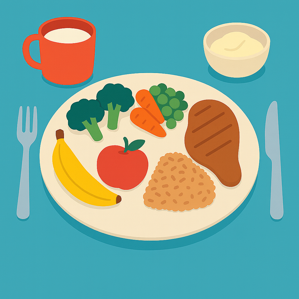 Try to eat 3 balanced meals!